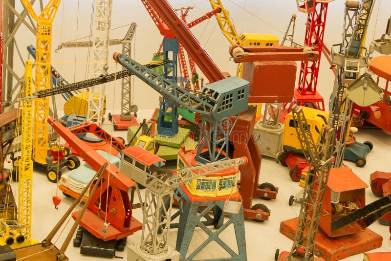 Very Old Toy, a Metal Crane Stock Image Image of small, preschool