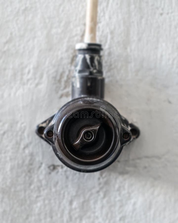 Old Vintage Electric Switch Stock Image Image of electricity