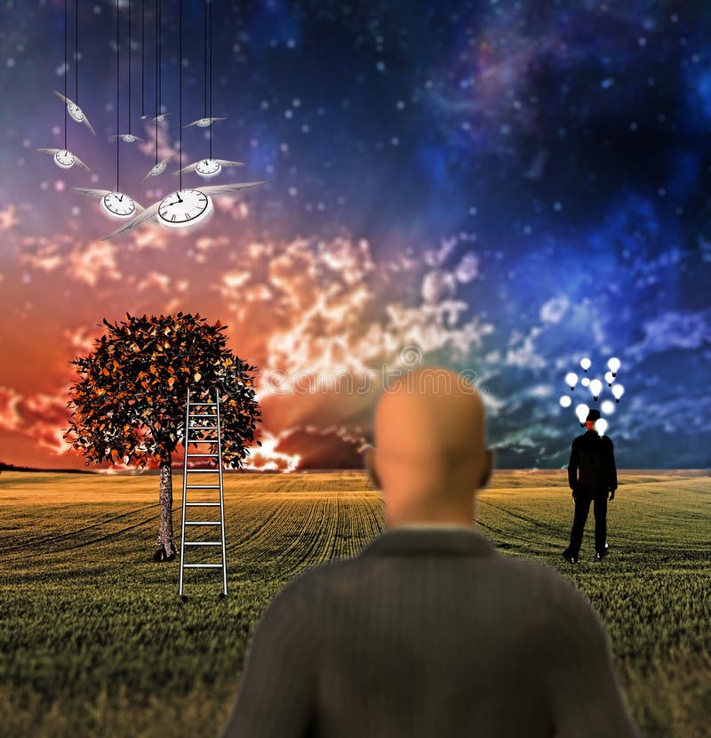 Very shallow focus symbolic landscape vector illustration