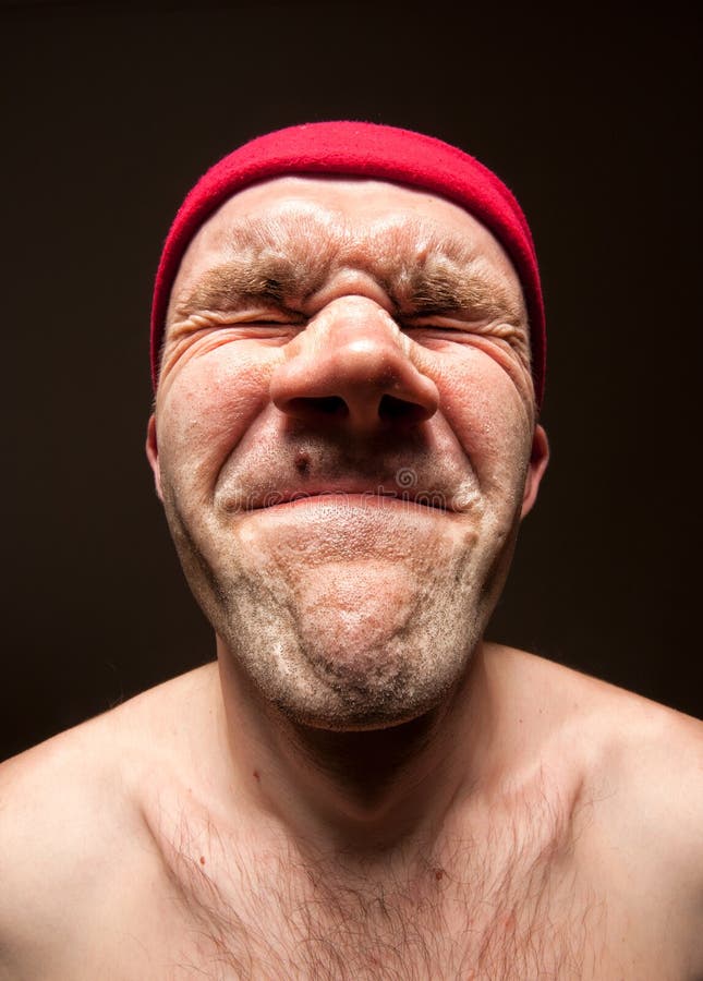 Very stressed funny man stock image. Image of face, blink 20085115