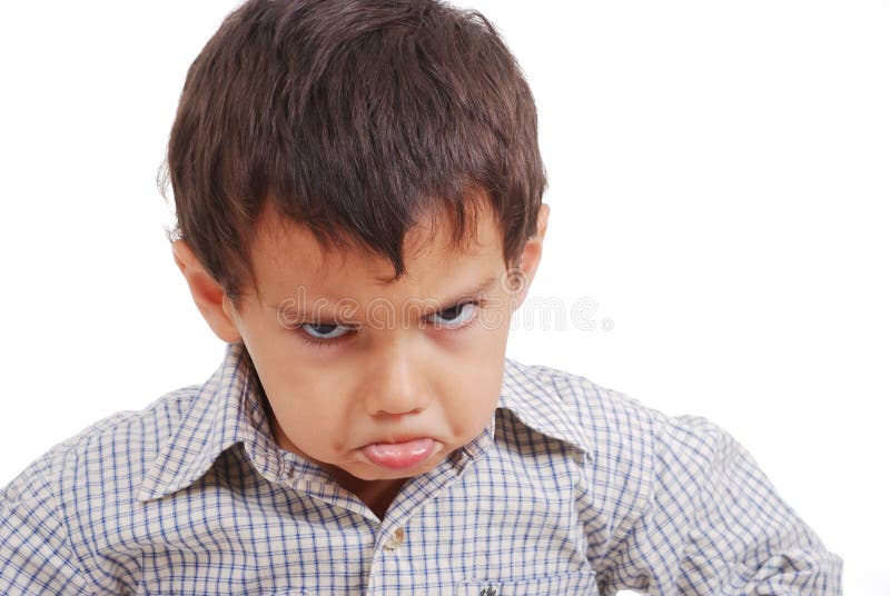 Very very angry kid great expression