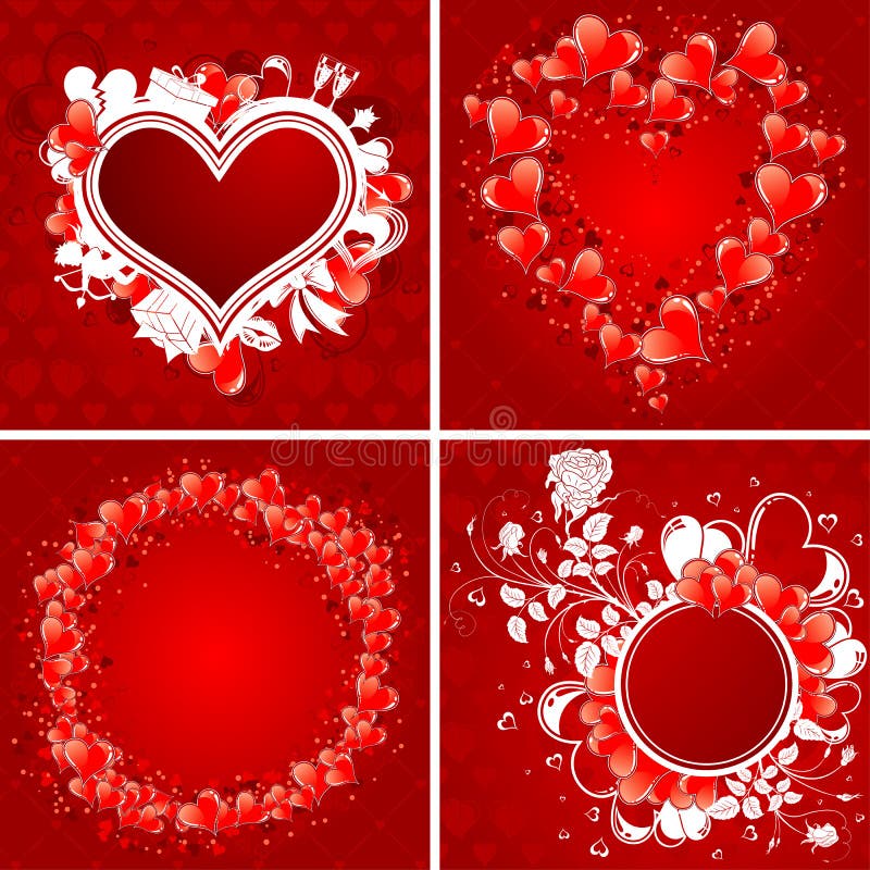 Verzamel van de Valentijnskaart \ \ \ 'de Affiche van de s- Dag stock illustratie Verzamel van de Valentijnskaart \ \ \ 'de Affiche van de s- Dag stock illustratie