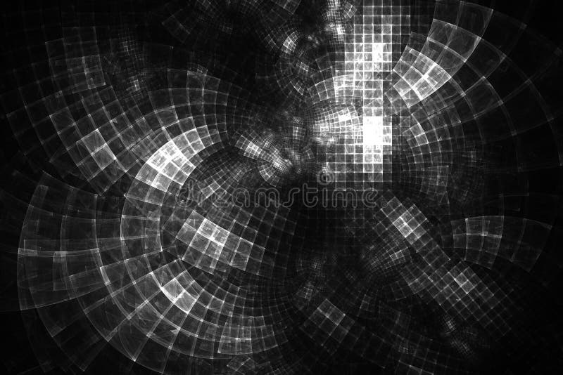 Verzerrtes Monochrom-Gitter lizenzfreie abbildung