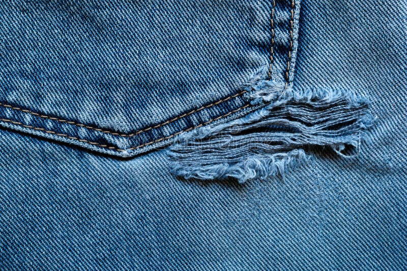 Verzwakte En Gescheurde Oude Jeans Stock Afbeelding Afbeelding Bestaande Uit Stof