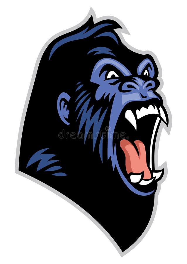 Vector of Angry gorilla head. Vector of Angry gorilla head