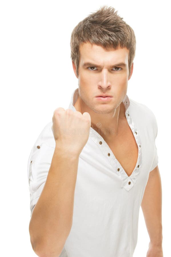 Verärgerter junger Mann lizenzfreies stockbild Verärgerter junger Mann lizenzfreies stockbild