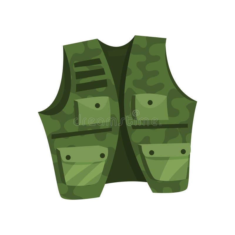 A veste verde do caçador e o pescador vector a ilustração em um fundo branco ilustração do vetor A veste verde do caçador e o pescador vector a ilustração em um fundo branco ilustração do vetor