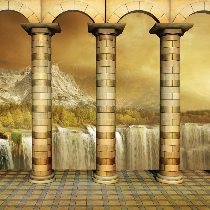 Vestibule d'or illustration stock Vestibule d'or illustration stock