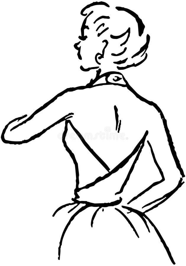 Vestido de noite ilustração stock