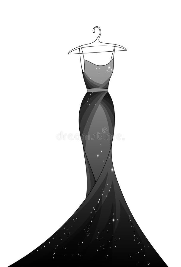Vestido preto ilustração do vetor Vestido preto ilustração do vetor