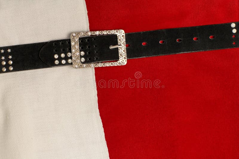 Vestito di Santa della cinghia di vita immagini stock libere da diritti Vestito di Santa della cinghia di vita immagini stock libere da diritti