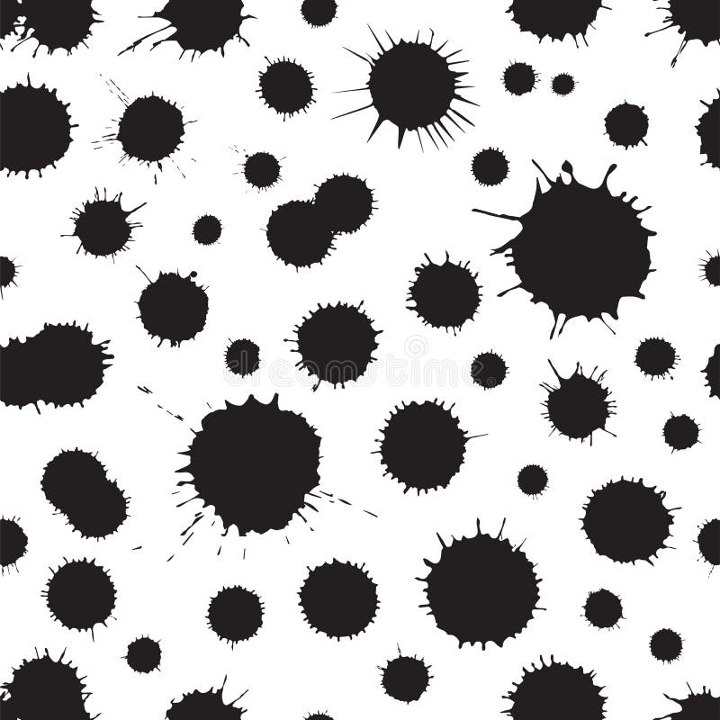 Vestor grunge ink spots seamless pattern royalty free illustration