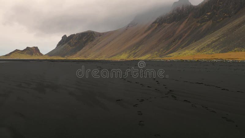 Vestrahorn Iceland landscape tilt reveal shot