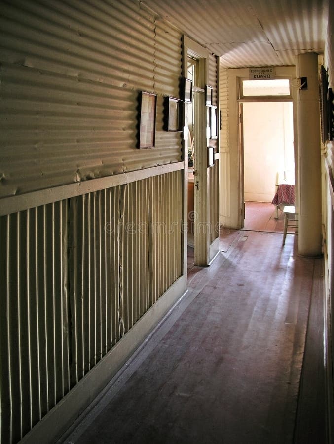 Upstairs hallway in the haunted Oatman Hotel in Arizona. Upstairs hallway in the haunted Oatman Hotel in Arizona