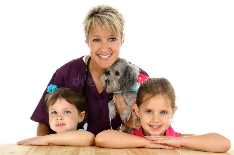 Vet, Dog And Children