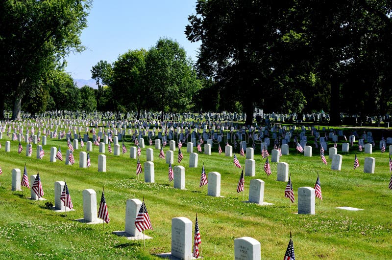 Veteran`s Day Cemetery with flags. War Veteran`s section of a cemetery with flags for Veteran`s Day, Memorial Day, Independence Day, Fourth of July royalty free stock photo Veteran`s Day Cemetery with flags. War Veteran`s section of a cemetery with flags for Veteran`s Day, Memorial Day, Independence Day, Fourth of July royalty free stock photo