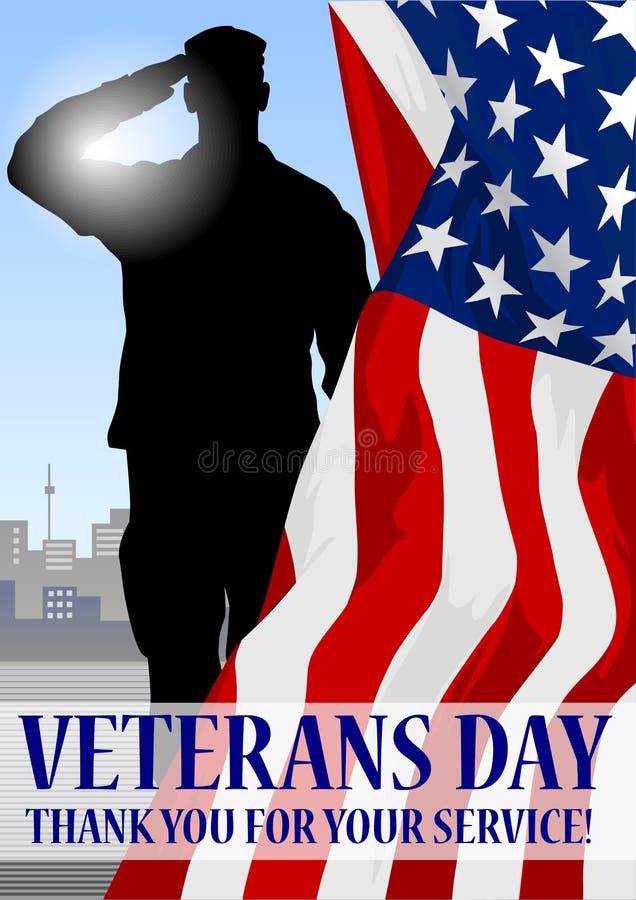 Veteran`s Day Holiday Banner. Stock Vector Illustration of fragment