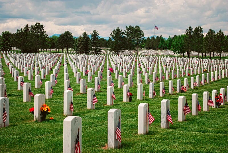 Veterans Cemetery On Memorial Day
