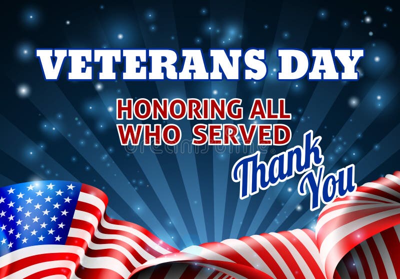 Veterans Day American Flag Background