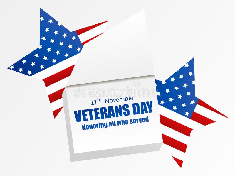Veterans Day 11th Of November. Honoring All Who Served. Calendar With A