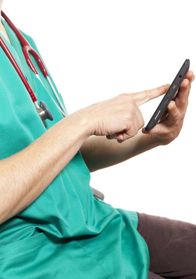 Veterinary Doctor consulting with your tablet data. Veterinary Doctor consulting with your tablet data