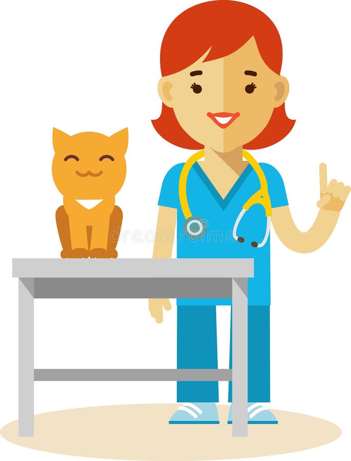 Veterinary Doctor And Cat Stock Vector Image 47705523