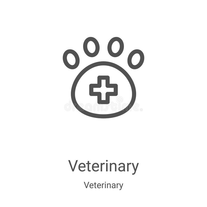 Veterinary Icon Vector from Veterinary Collection. Thin Line Veterinary