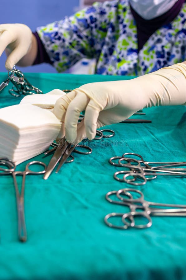 Veterinary Surgeon with Surgery Material Stock Photo Image of