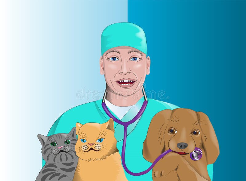 Veterinär- klinik stock illustrationer Veterinär- klinik stock illustrationer