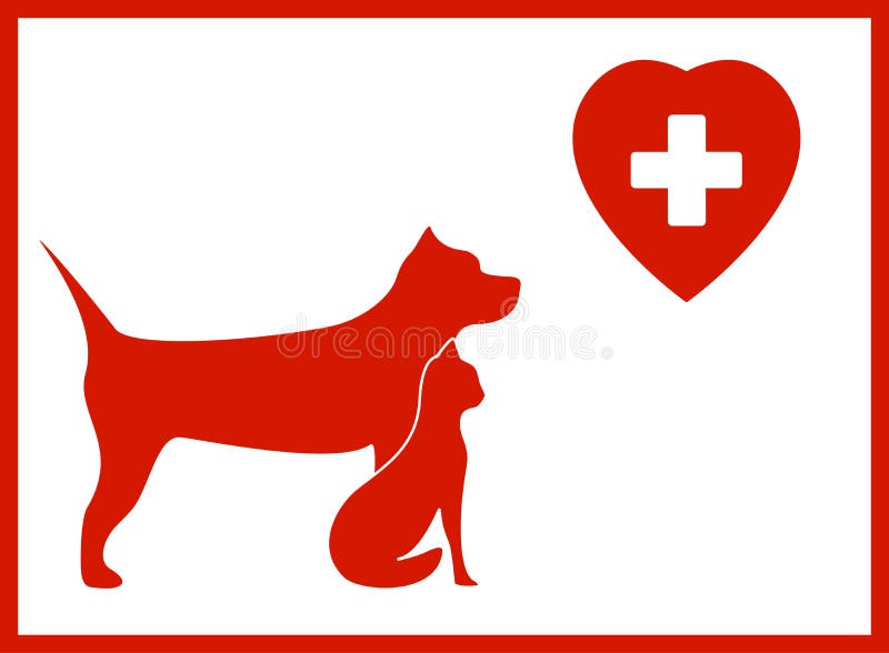 Veterinärikone mit Haustier stock abbildung Veterinärikone mit Haustier stock abbildung