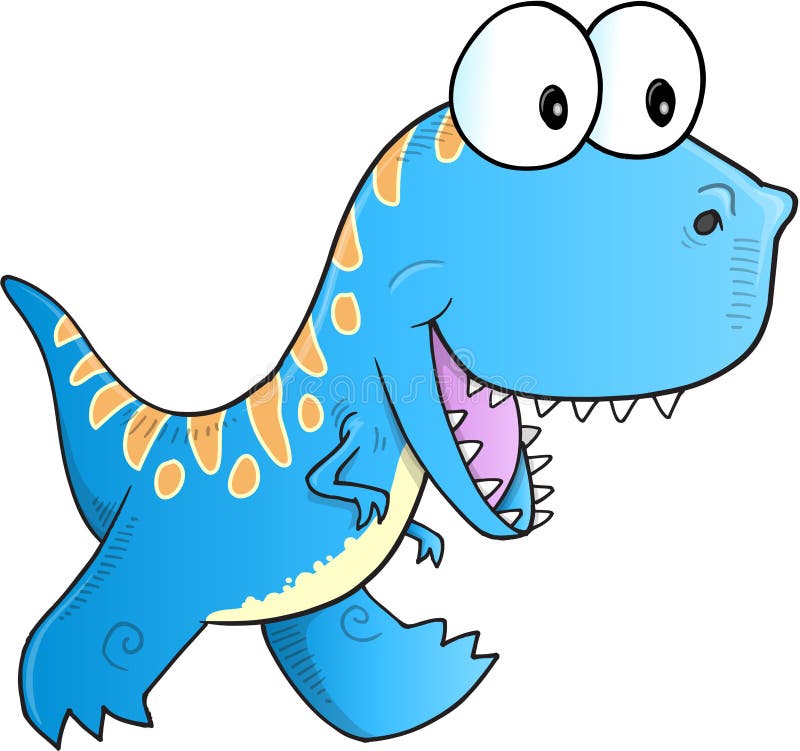 Vetor de Dinossauro Azul ilustração stock