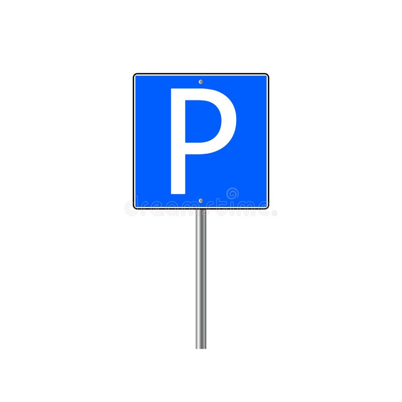 Vetor blu del segno di parcheggio illustrazione di stock Vetor blu del segno di parcheggio illustrazione di stock
