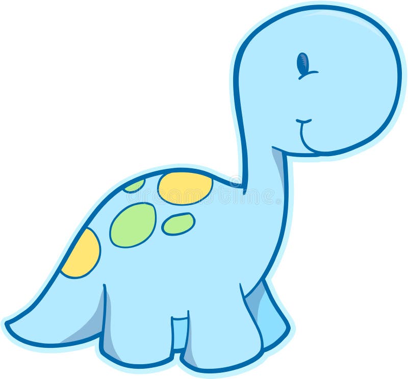 Vetor de Dinossauro Fofo ilustração royalty free