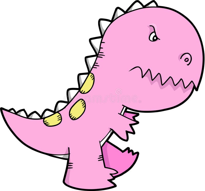 Vetor de Dinossauro Fofo ilustração royalty free