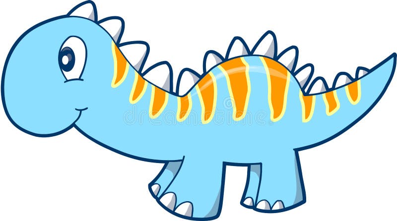 Vetor de Dinossauro Fofo ilustração royalty free