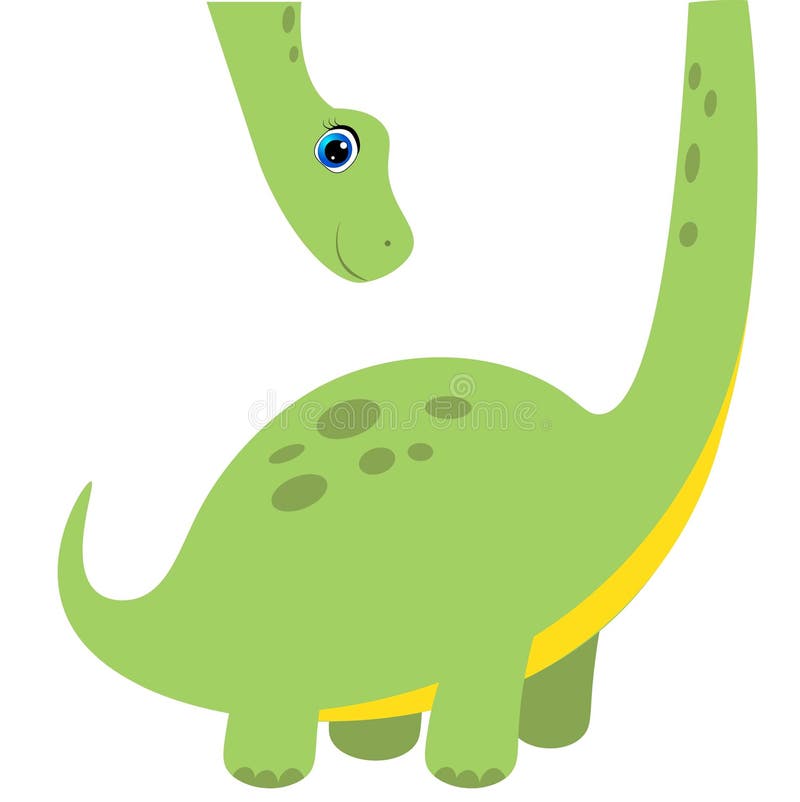 design de ilustração de desenho animado de dinossauro fofo