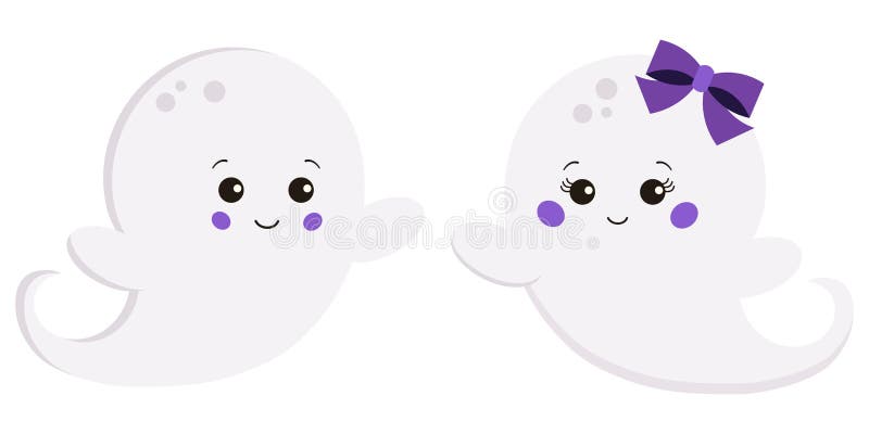 Vetores de Kawaii De Desenho Animado Fantasma Isolado e mais