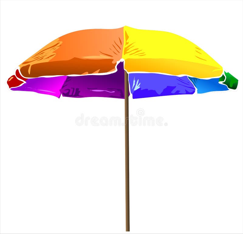 Vetor colorido do guarda-chuva de praia ilustração stock Vetor colorido do guarda-chuva de praia ilustração stock