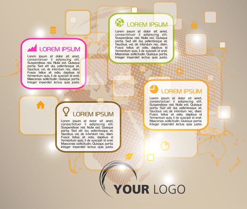 Vetor colorido moderno do molde das opções do infographics com rectan ilustração royalty free Vetor colorido moderno do molde das opções do infographics com rectan ilustração royalty free