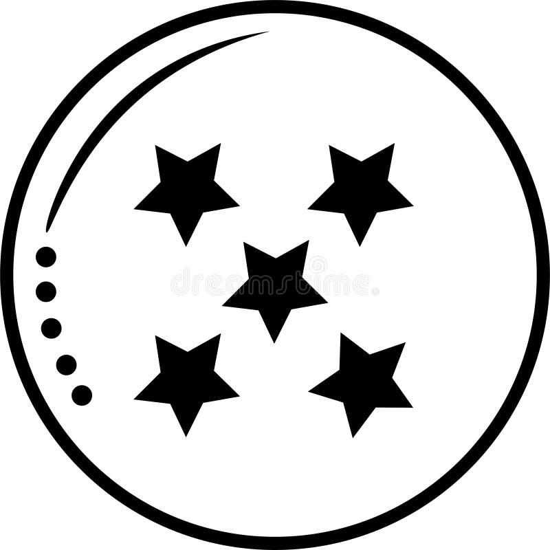 Vetor Da Bola De Dragão De Quatro Estrelas Ilustração do Vetor - Ilustração  de quatro, logotipo: 214690392