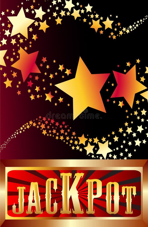 Vetor das estrelas de tiro do jackpot ilustração stock Vetor das estrelas de tiro do jackpot ilustração stock
