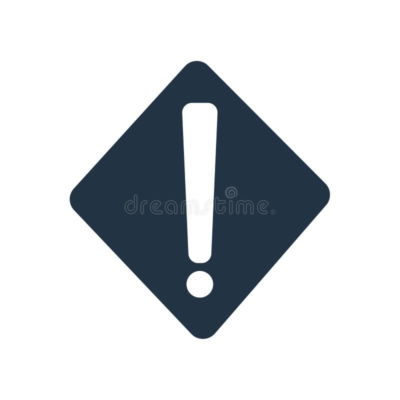 Vetor de advertência do ícone isolado no fundo branco, sinal de aviso ilustração stock Vetor de advertência do ícone isolado no fundo branco, sinal de aviso ilustração stock