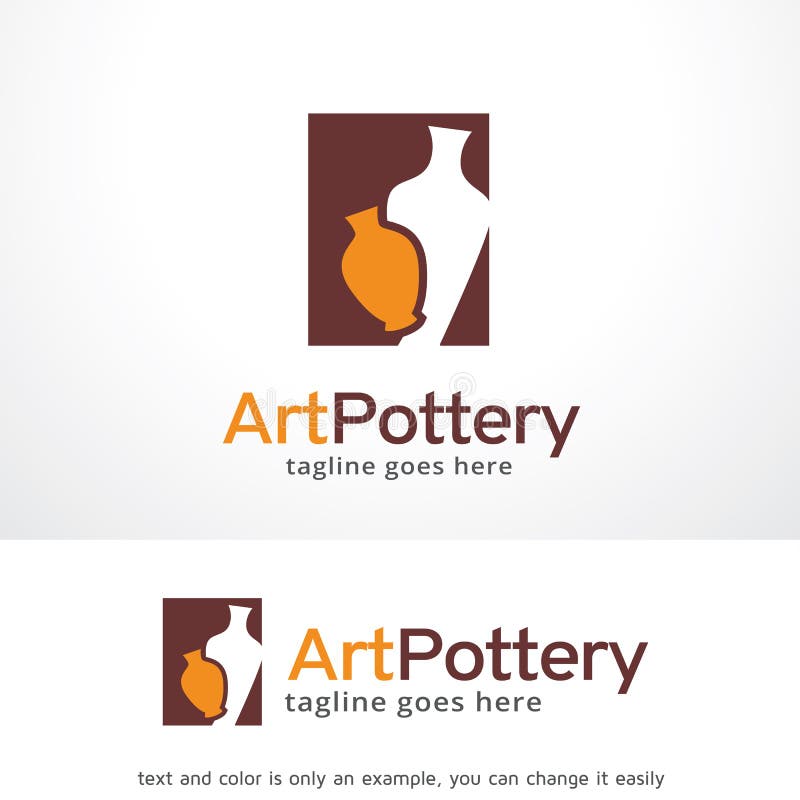 Vetor de Art Pottery Logo Template Design, emblema, conceito de projeto, símbolo criativo, ícone ilustração stock Vetor de Art Pottery Logo Template Design, emblema, conceito de projeto, símbolo criativo, ícone ilustração stock