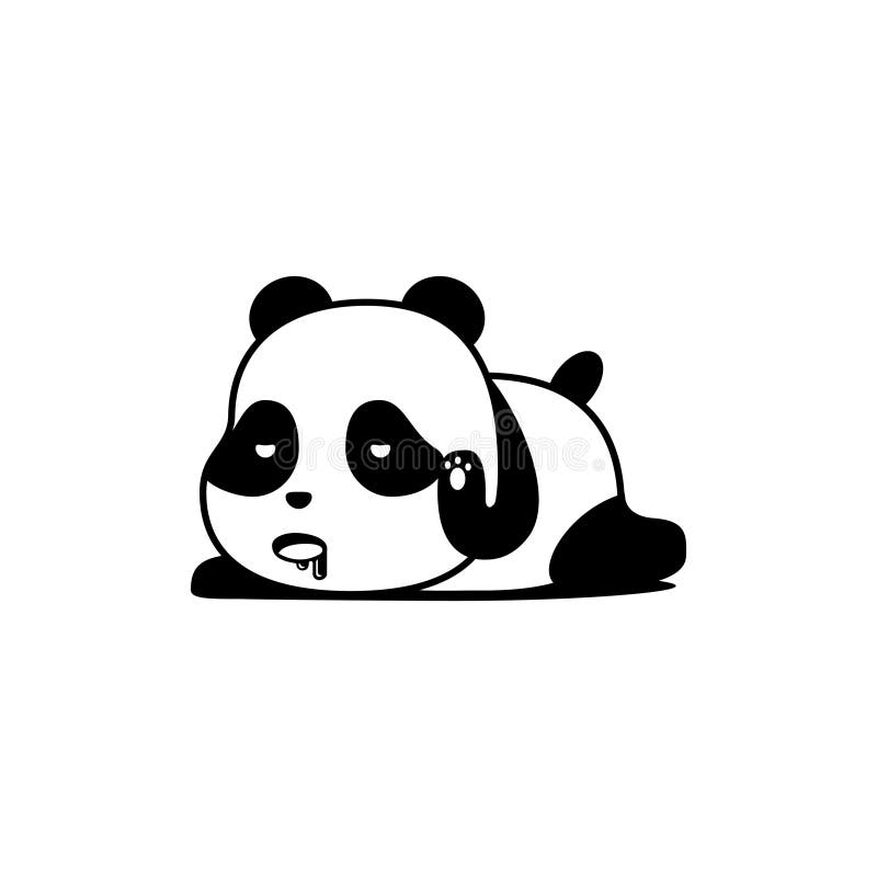 Panda Bonito Fundo Branco Desenho Mão Ilustração Panda imagem vetorial de  svetomircomua© 651352274