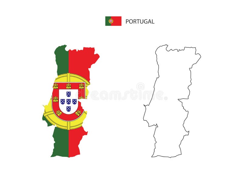 Mapa De Portugal E Cor Branca Das Estradas Ilustração do Vetor - Ilustração  de porto, terra: 145762220