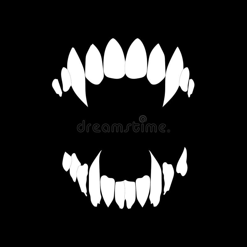 Ilustração Da Boca Dos Dentes Do Vampiro Ilustração Stock - Ilustração de  beleza, dente: 105008577