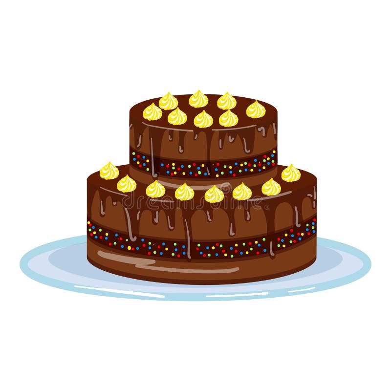 design de desenho animado de ícone de bolo de aniversário 7341361 Vetor no  Vecteezy