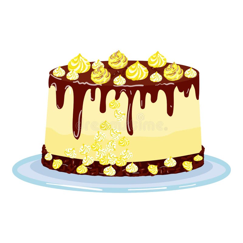 design de desenho animado de ícone de bolo de aniversário 7341361 Vetor no  Vecteezy