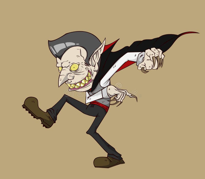 Vetor de Dracula Monstro na noite de Dia das Bruxas ilustração do vetor