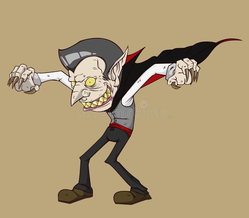 Vetor de Dracula Monstro na noite de Dia das Bruxas ilustração do vetor